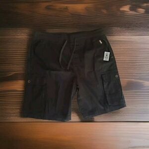 Men's Size XXL Black CARGO Shorts Pull On Stretch by Highland Original NEW TAGS!